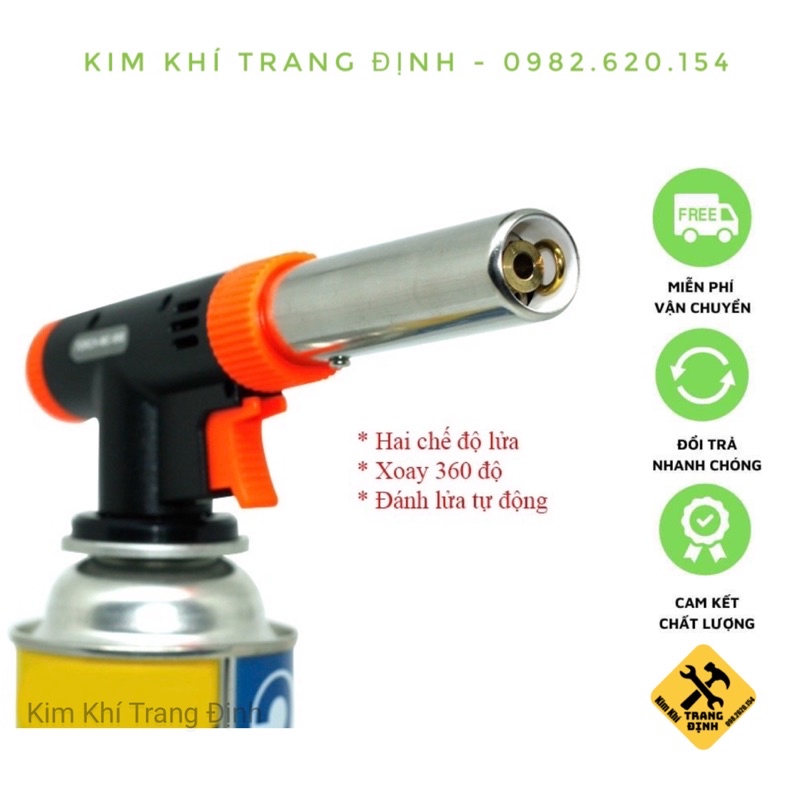 Khò ga đánh lửa Nhật Bản cao cấp có núm vặn chỉnh gas 698