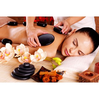 Tranh dán tường 3D  SPA trang trí phủ kim sa (Kích thước theo yêu cầu)