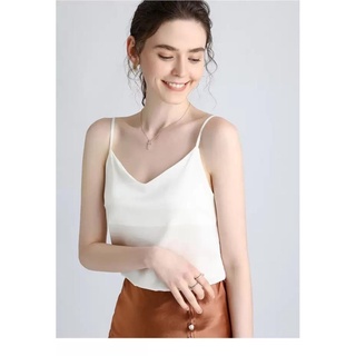 Áo Hai Dây Lụa Cổ Tim Nữ Cao Cấp