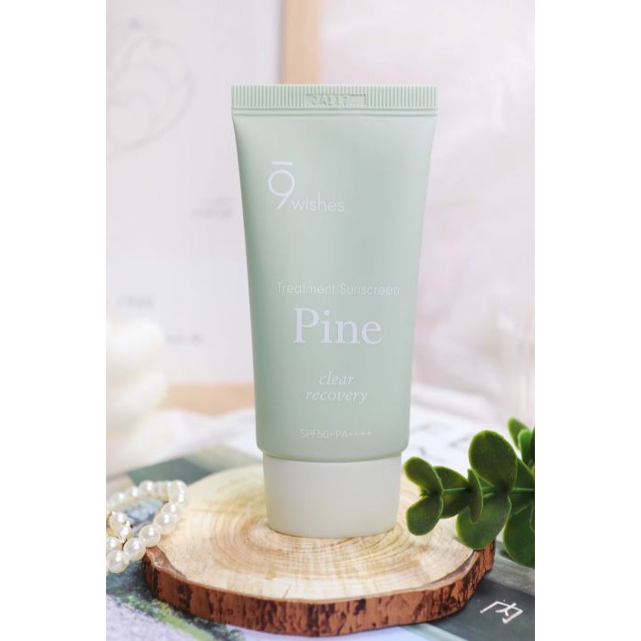 Kem Chống Nắng Làm Sáng Da 9 Wishes Pine Clear Recovery Treatment Sunscreen SPF50+/PA++++ 50ml