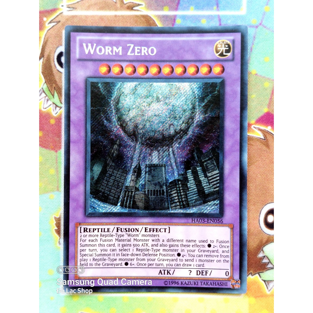 Thẻ Bài Yugioh Monster Mint90 Worm Zero - HA03-EN056 - Secret Rare