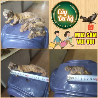 Tượng hổ rừng mini gốm sứ Bát Tràng (nhiều kích thước) làm mô hình trang trí tiểu cảnh, trang trí bể cá