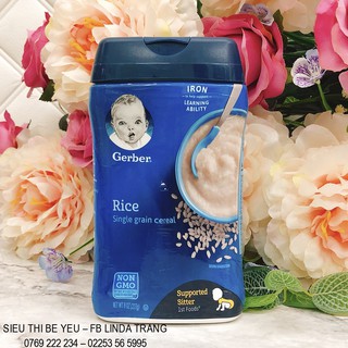 Bột ăn dặm Gerber vị gạo 4m+