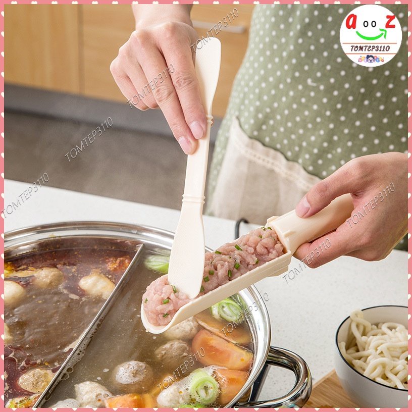 Khuôn Gạt Làm Thịt Viên, Cá Viên - Dụng Cụ Nhà Bếp Làm Chả, Mọc Viên Kèm Muỗng Chia Tiện Lợi