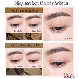 Bột Tán Mày Aritaum Brow Powder Cake