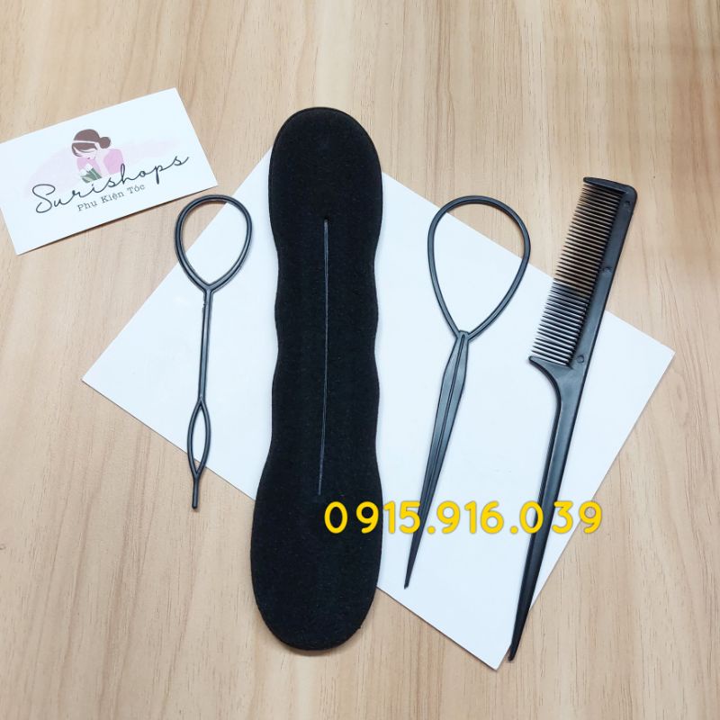 Bộ 4 Dụng Cụ Đa Năng Tạo Kiểu Tóc, Dụng Cụ Búi Tóc