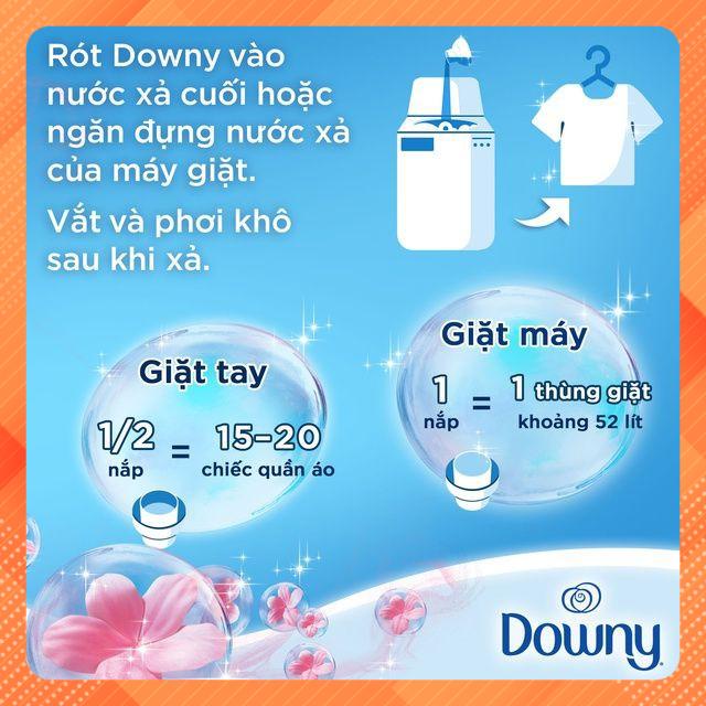Nước xả vải Downy Đóa hoa thơm mát túi 2.3L