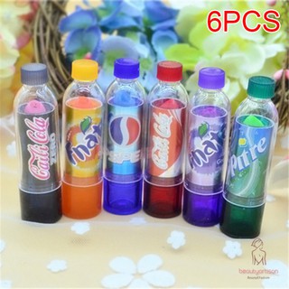 Set 6 son dưỡng môi hình chai nước ngọt dễ thương có thể đổi màu độc đáo