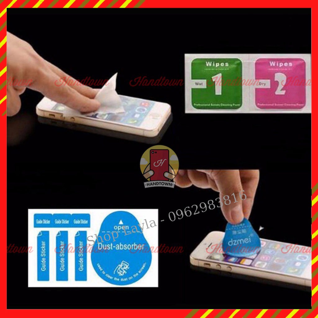 Miếng dính bụi màn hình - Miếng dán lấy bụi khi dán kính cường lực điện thoại
