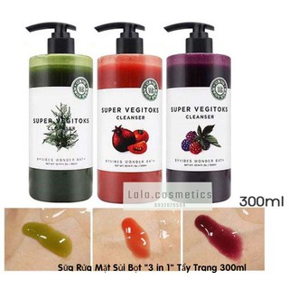 [ 300ml ] Sữa rửa mặt rau củ thải độc Super vegitoks cleanser Wonder bath Full size - 300 ml chính hãng Hàn Quốc