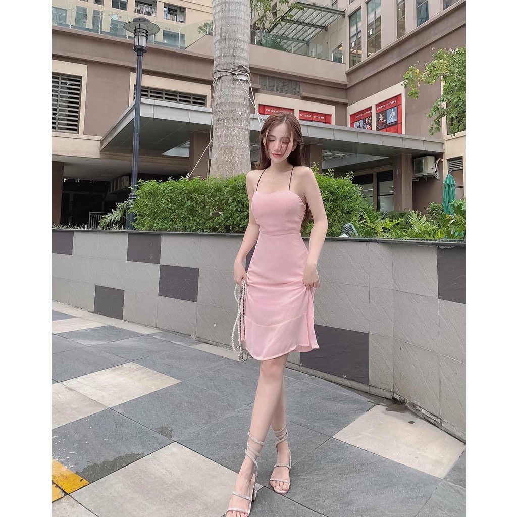 Đầm dây tròn đuôi cá chiffon Yoona 874