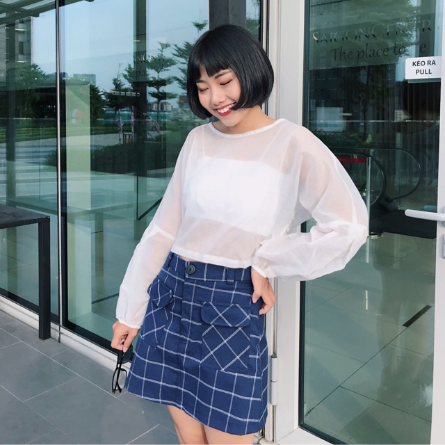 Chân váy caro túi nắp CALIE STORE