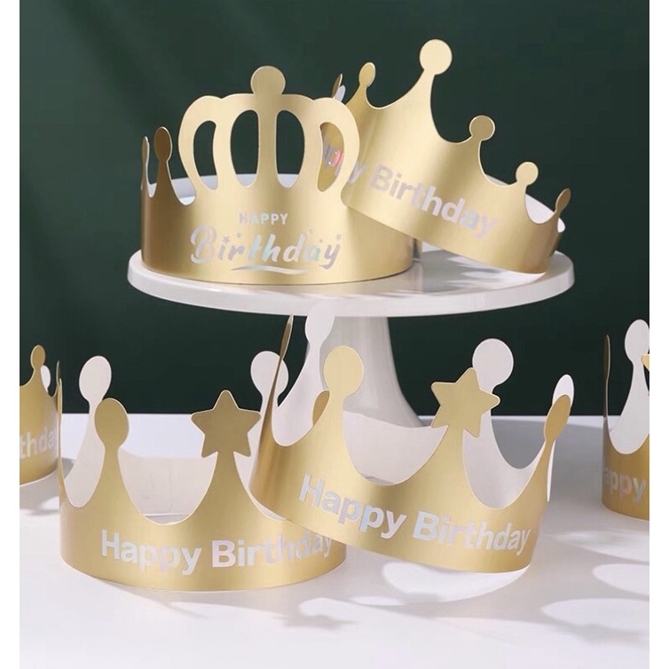 Vương miện giấy happy birthday sinh nhật xinh xắn