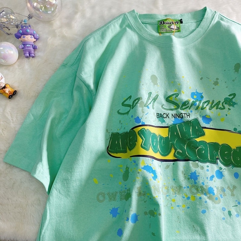 Áo Thun Tay Ngắn Dáng Rộng Phong Cách Thời Trang Hàn Quốc