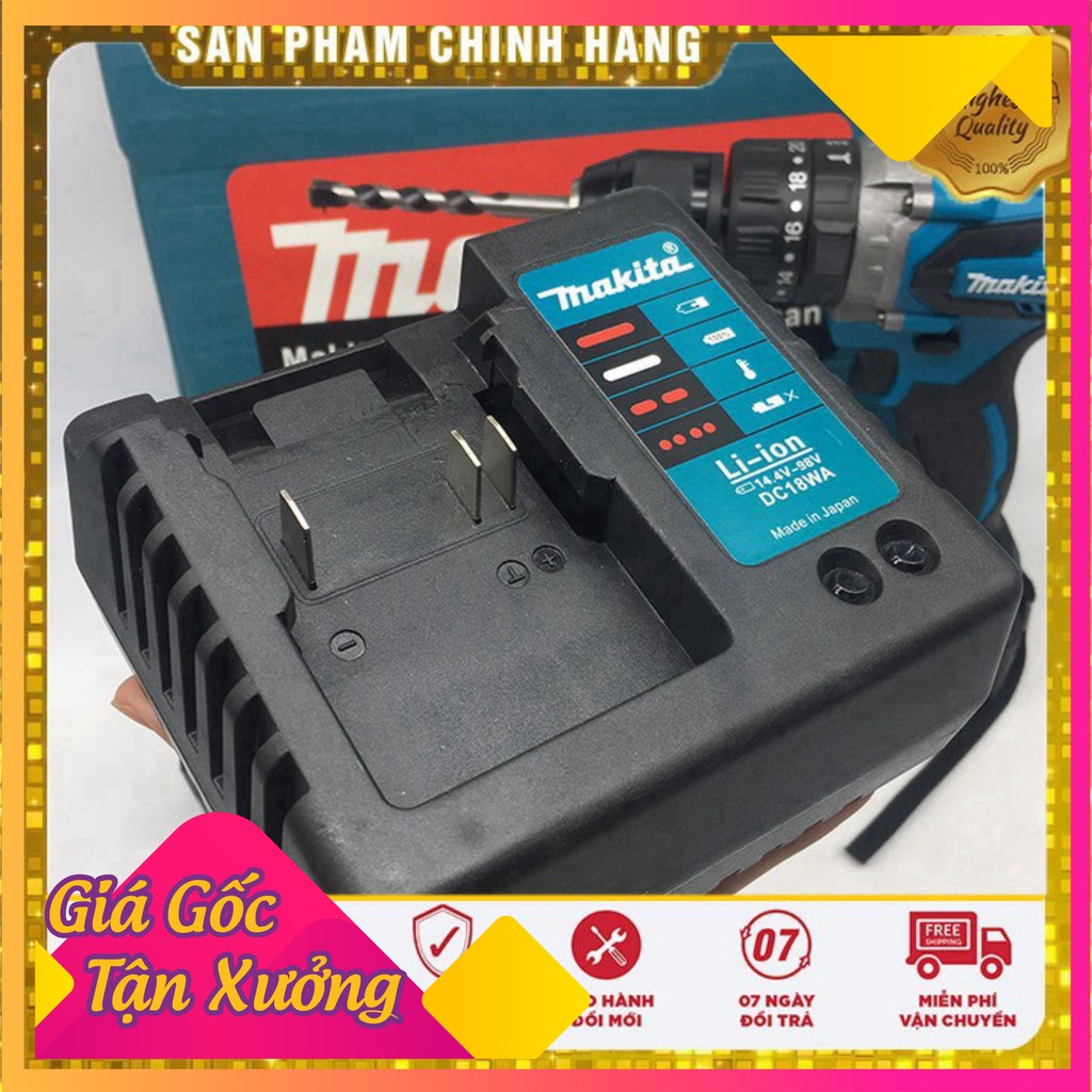 [ GIÁ HỦY DIỆT ]  Máy khoan pin Makita 72V 3 chức năng, không chổi than, đầu Auto Lock tặng mũi khoan tường và mũi vít