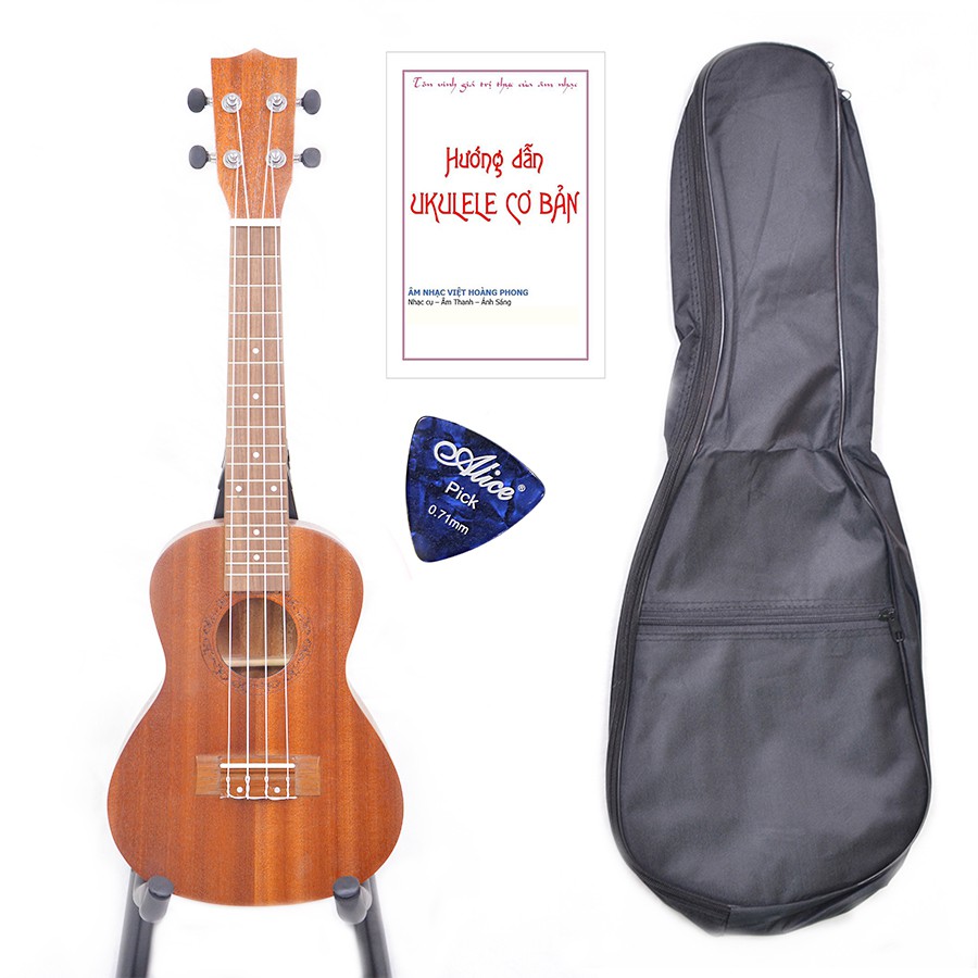 Đàn Ukulele size Concert gỗ Mahogany nguyên tấm + Tặng Bao + Phím gảy