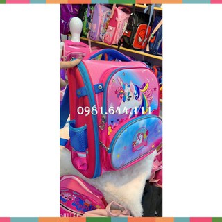 Balo Trẻ Em Chống Gù Cao Cấp Họa Tiết Ngựa Pony Hồng