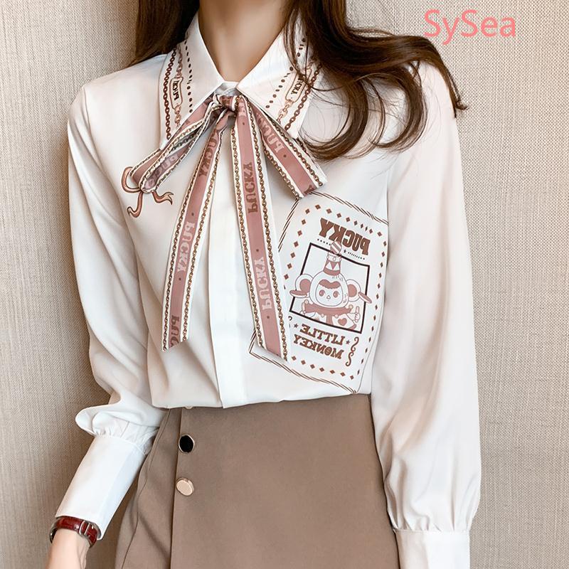 Áo sơ mi tay phồng phối nơ thời trang công sở thanh lịch nhẹ nhàng cho nữ