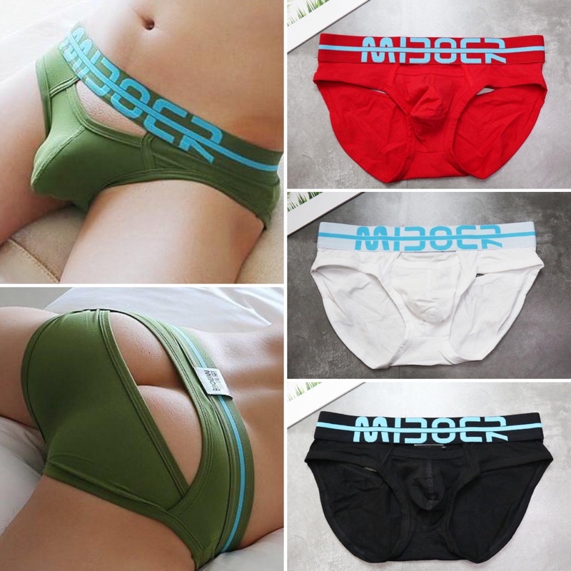 Quần lót nam, quần tam giác khoét trước và sau thun cotton