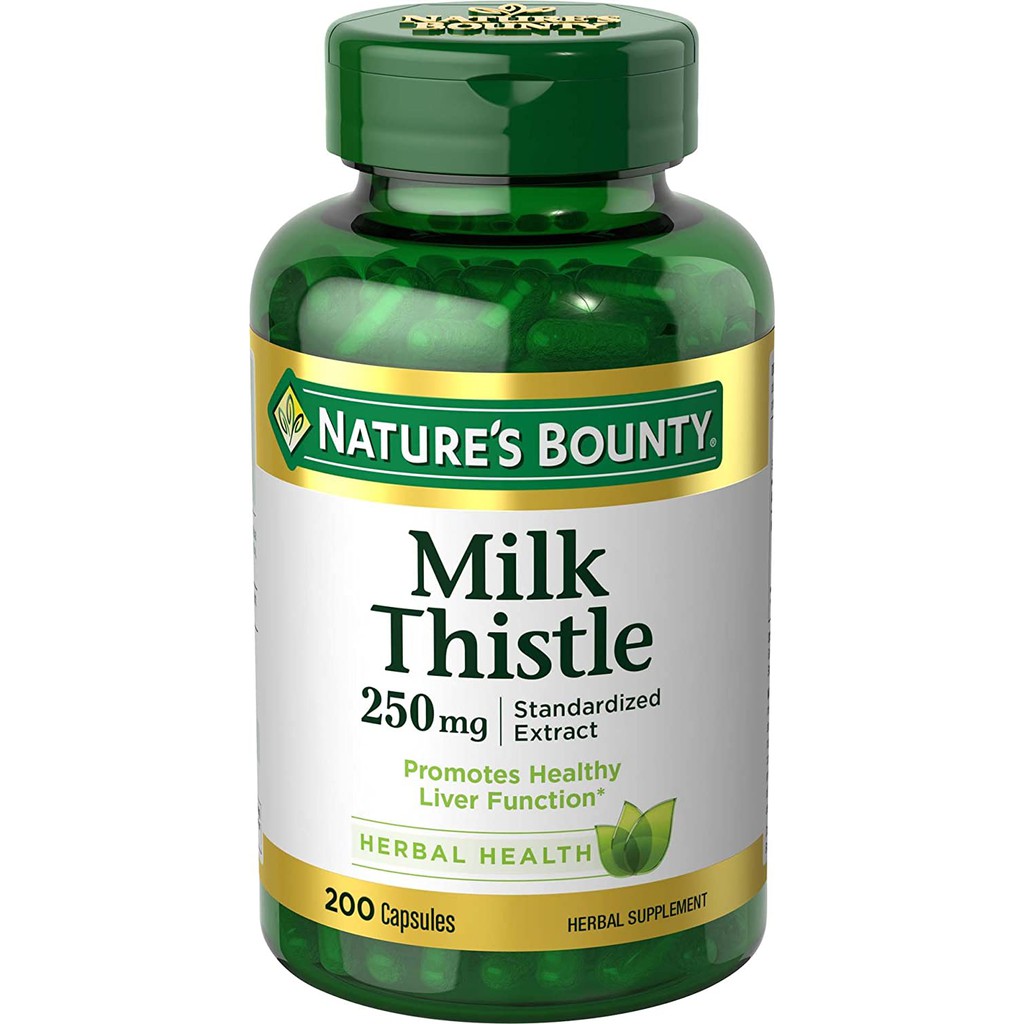 Nature's Bounty Milk Thistle 250mg 200 viên_ Viên uống thanh lọc giải độc gan từ cây khế sữa