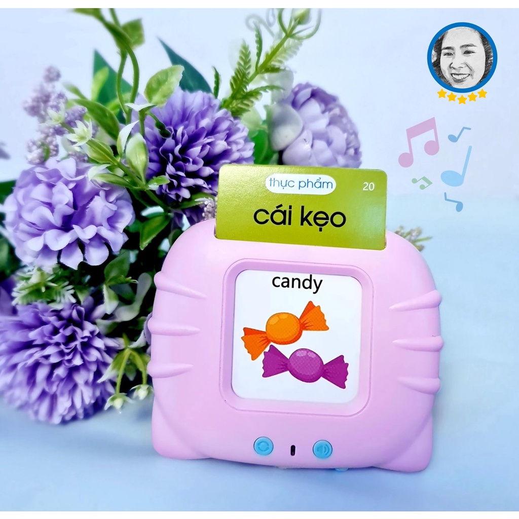 [Bản 2022 Anh-Việt] 500 từ Máy Đọc Thẻ Flashcard Tiếng Anh 3 chế độ đọc dành Cho Trẻ Em Không Có Sóng Điện Từ