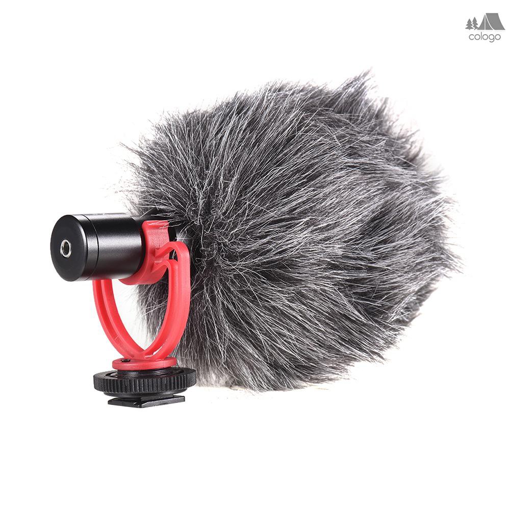 Microphone Andoer AD-M2 có giá đỡ kim loại giắc cắm 3.5mm