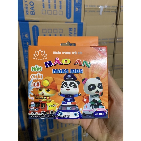 Combo 20 chiếc khẩu trang mầm chồi lá cho bé