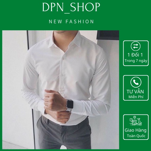 Áo Sơ Mi Nam, Sơ Mi Nam Dài Tay Vải Trơn Mẫu Mới