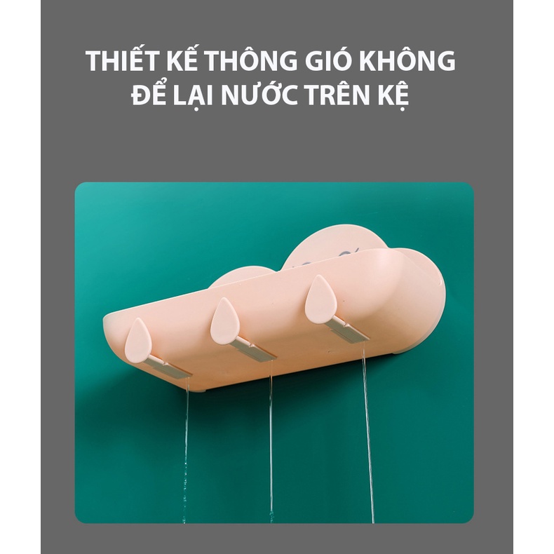 Kệ nhà tắm- Kệ đa năng dán tường nhà tắm hình đám mây không khoan đục siêu chắc chắn