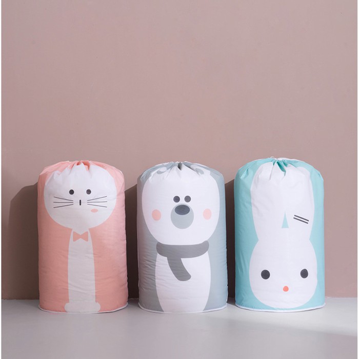 Túi vải đựng quần áo chăn màn cỡ lớn 100l 135lít đa năng gấp gọn chống ẩm mốc hàng xuất Nhật cao cấp MiibooShi SD70