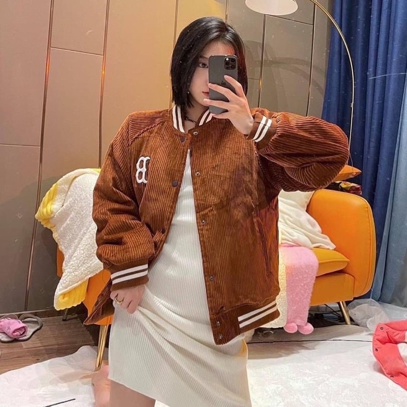 ÁO BOMBER NHUNG TĂM LÓT PHAO