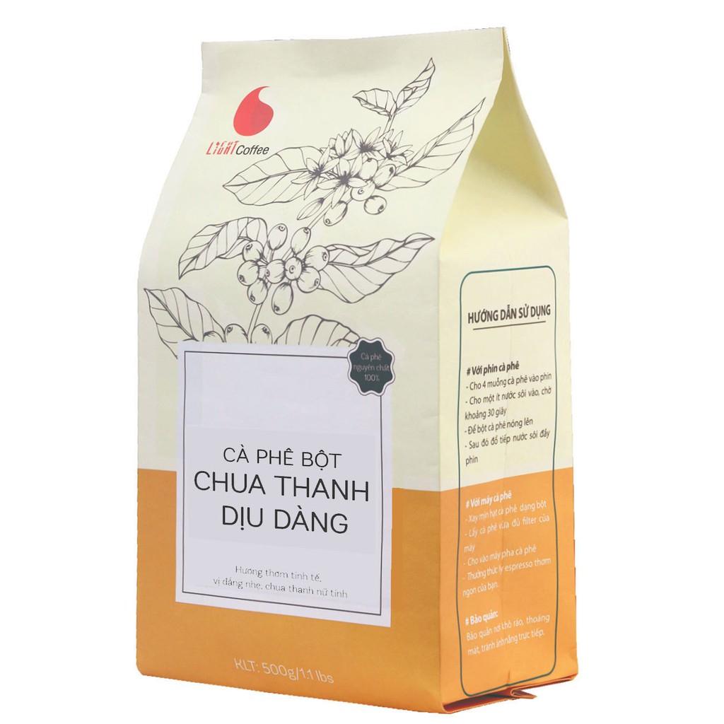 [Mã BMBAU50 giảm 7% đơn 99K] Cà phê nguyên chất 100% - Chua thanh dịu dàng - Light Coffee 500gr