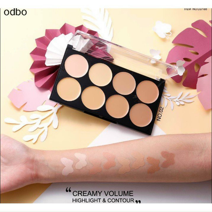 [DẠNG KEM] Bảng Tạo Khối - Highlight 8 Ô Odbo Creamy Volume OD188