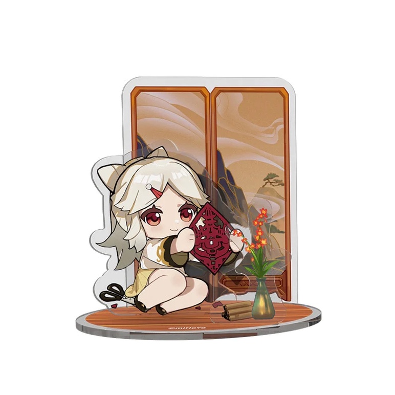 Mô Hình Genshin Impact chibi Chất Liệu Acrylic decor góc học tập để bàn làm việc