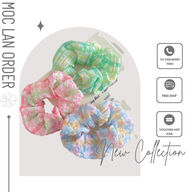 Dây Cột Tóc Kẻ Sọc / Váy xoè xinh dành cho bạn gái