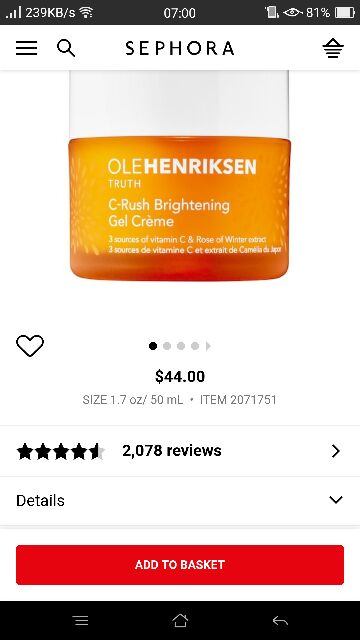 Kem dưỡng sáng da Ole Henriksen C Rush Bightening Gel Creme