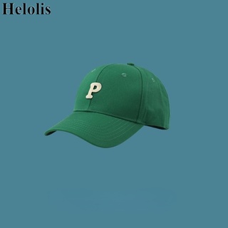 Mũ lưỡi trai cứng Helolis thêu chữ P phong cách Hàn Quốc cho nam và nữ