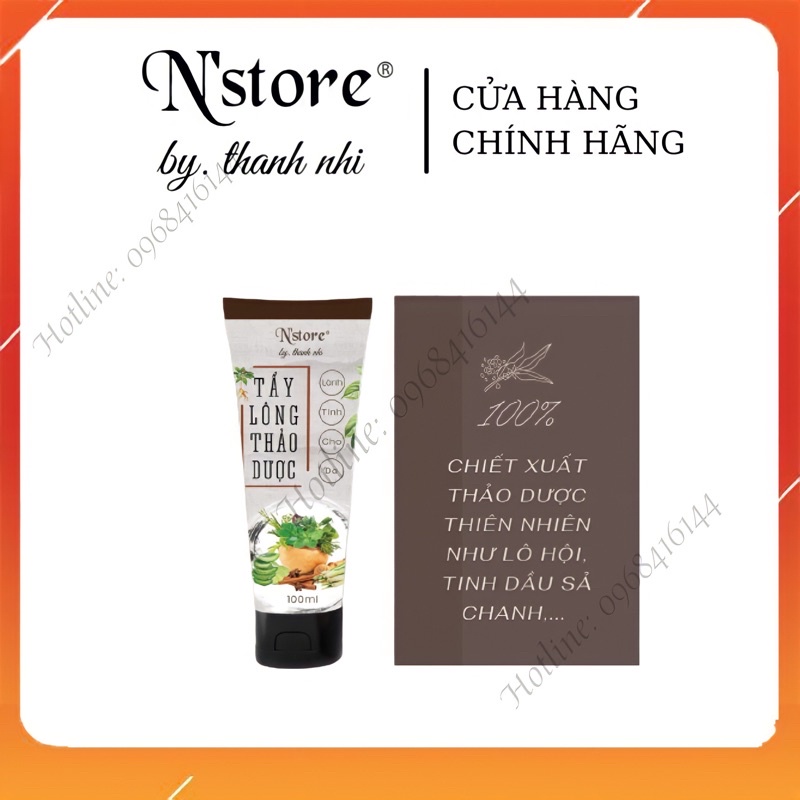 Kem tẩy lông thảo dược N'store 100ml