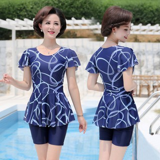 Bộ đồ bơi trung niên cao cấp áo quần lửng rời - Đồ bơi đi biển