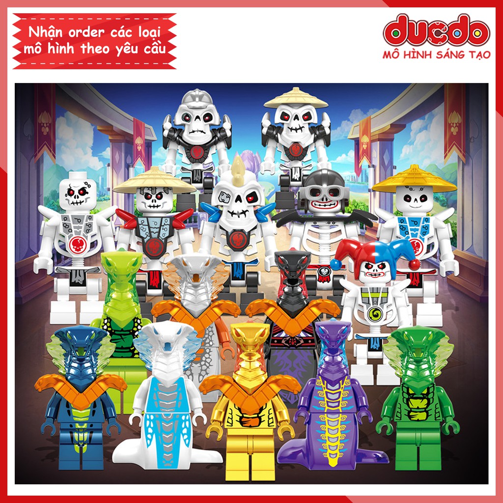 PRCK 61038 Combo 16 nhân vật Ninjago đại chiến full trang bị - Đồ chơi Lắp ghép Xếp hình Minifigures Ninja Mô hình LeLe