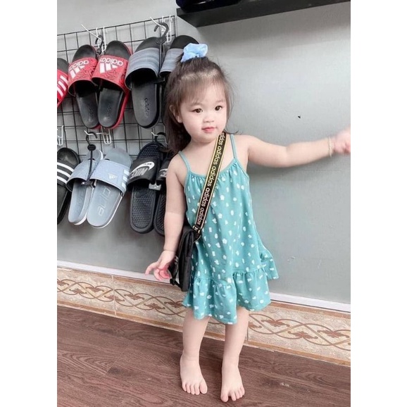 VÁY HAI DÂY HÌNH TRÁI TIM MẶC HÈ CHO BÉ GÁI