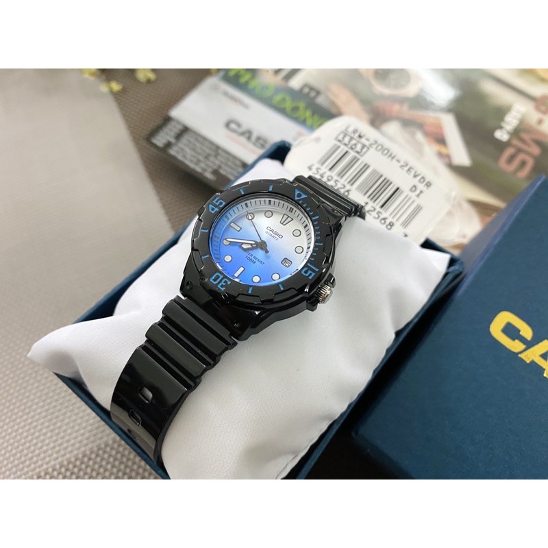 Đồng hồ nữ dây nhựa Casio chính hãng Anh Khuê LRW-200H-2EVDR