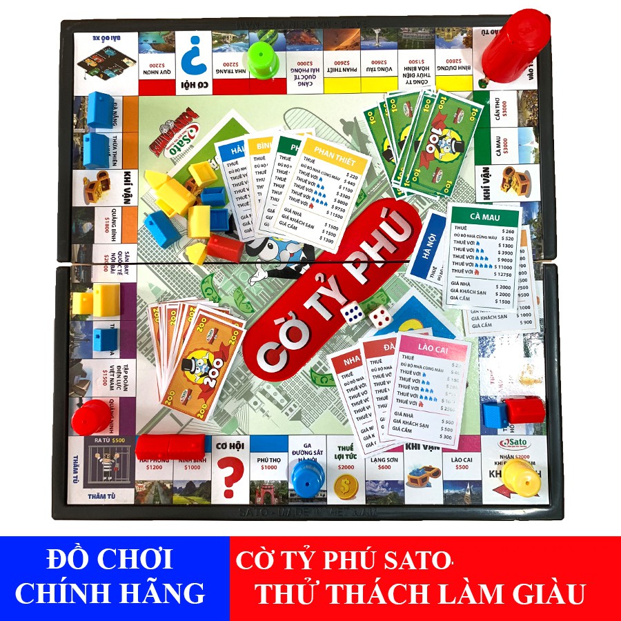 Đồ Chơi Board Game Giải Trí Tại Nhà Siêu Vui Nhộn,Cờ Tỷ Phú,Đua Ngựa,Chess Bằng Gỗ