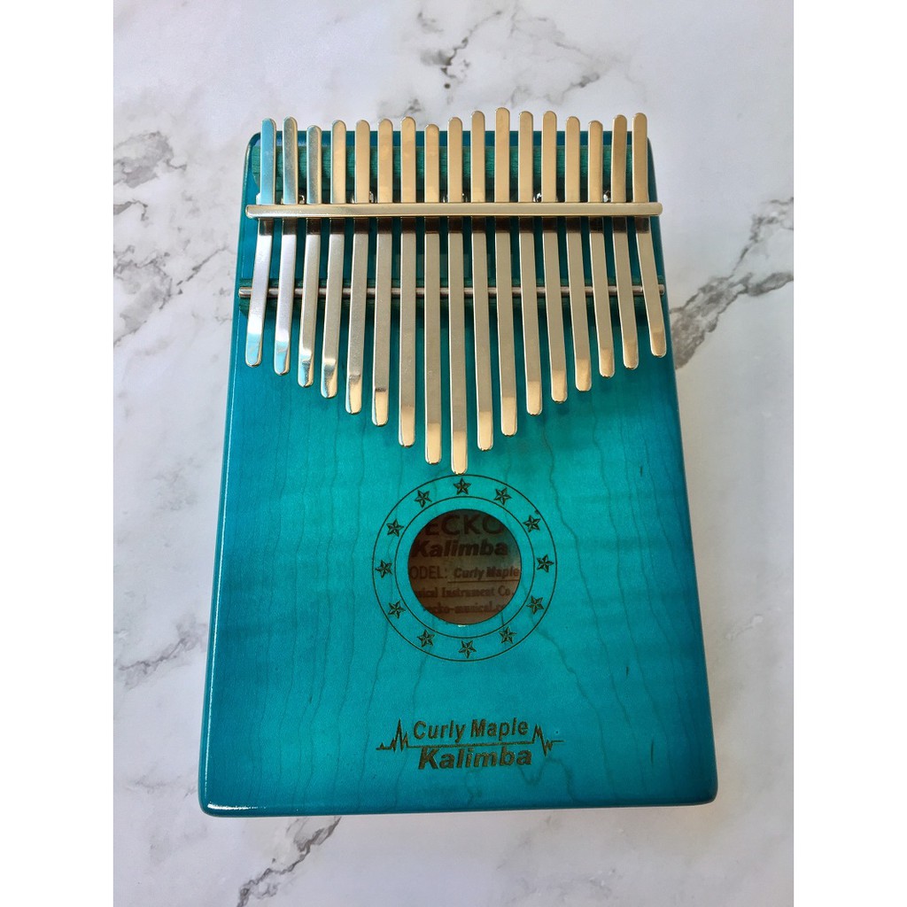 Đàn Kalimba Gecko 17 Phím Gỗ Phong Vân Hổ Classic Xanh MC-BL