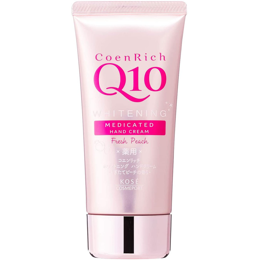 Kem dưỡng da tay Kose Coenrich - Whitening Fresh Peach Q10 80g Nhật Bản