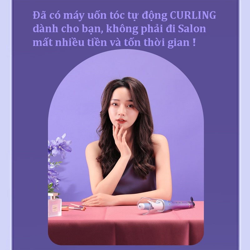 Máy uốn tóc xoăn tự động 360 chất liệu gốm sứ đường kính uốn 28mm - Curling Iron