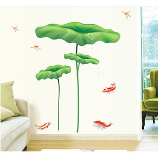 Decal dán tường Lá sen
