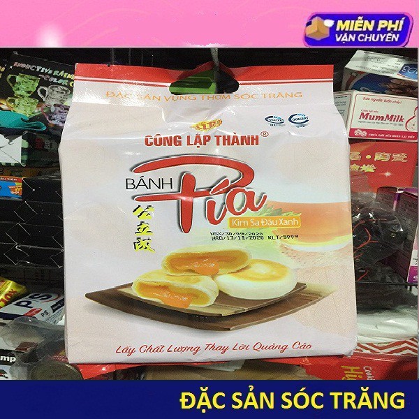 Bánh Pía Kim Sa Mini Đậu xanh trứng 500g, Bánh bía Vũng Thơm Sóc Trăng - SHOP WENDY