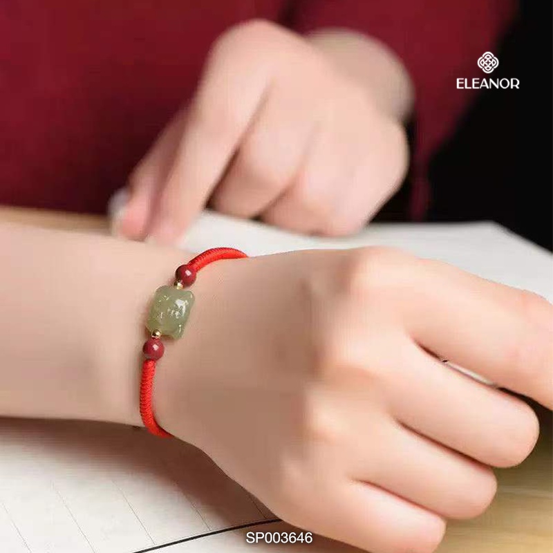 Vòng tay nữ Eleanor Accessories ngọc hetian sang trọng đơn giản phụ kiện trang sức đẹp