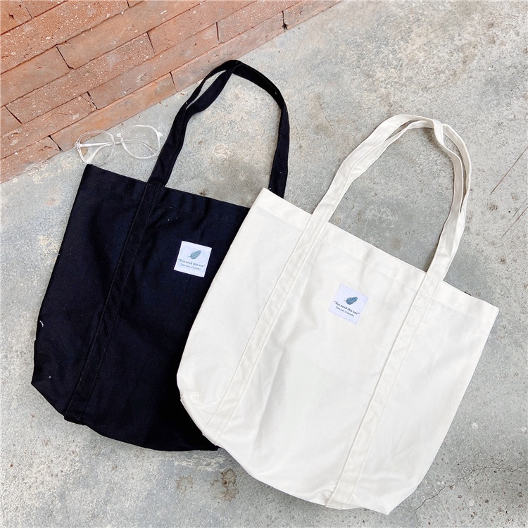 Túi Tote Đeo Vai Vải Canvas Đi Làm, Đi Học, Đi Chơi Kích Thước Lớn Để Vừa Laptop Giá Rẻ Arhi Shop